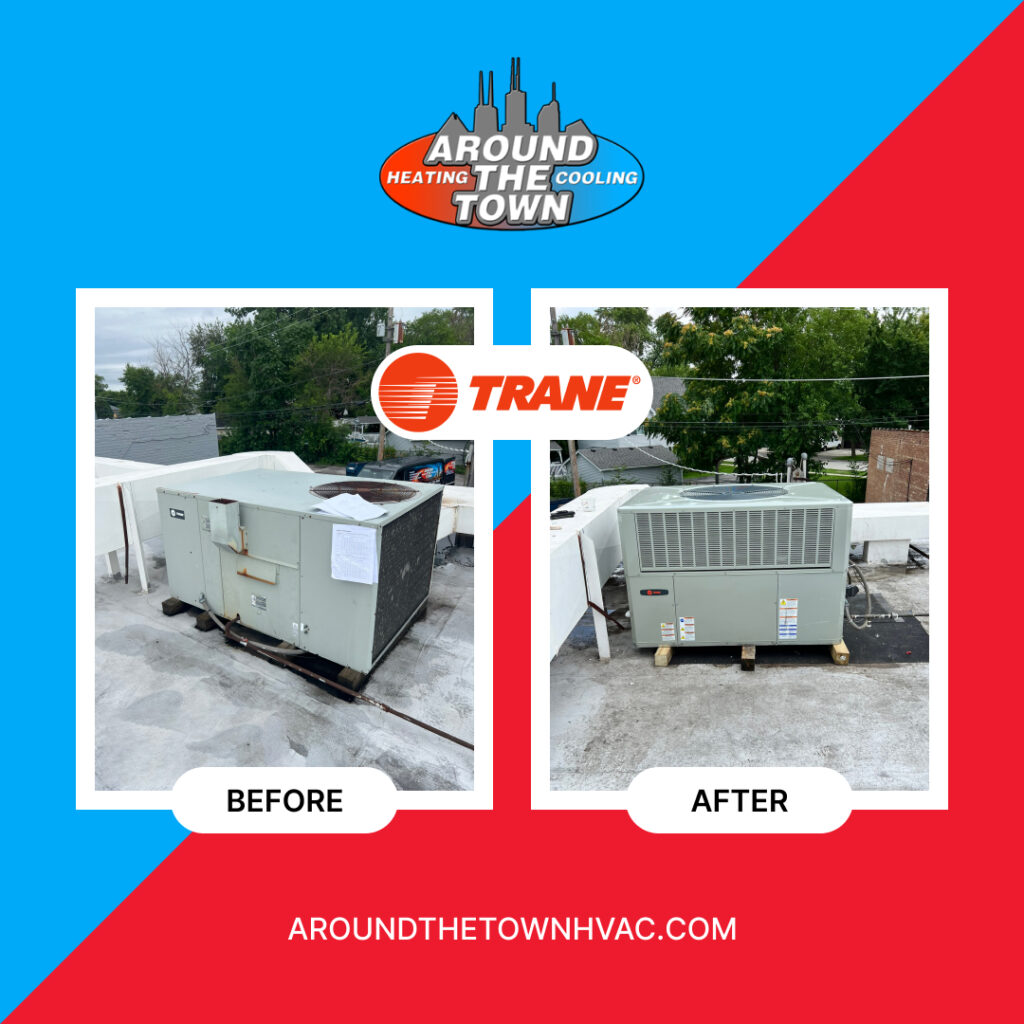 Trane AC Units Before And After Design Chicago air conditioning repair HVAC